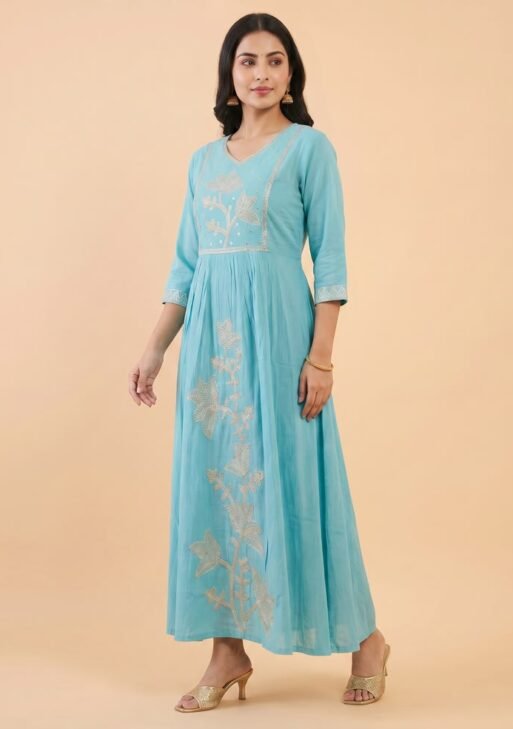 Kurti Long-168477-SKY BLUE
