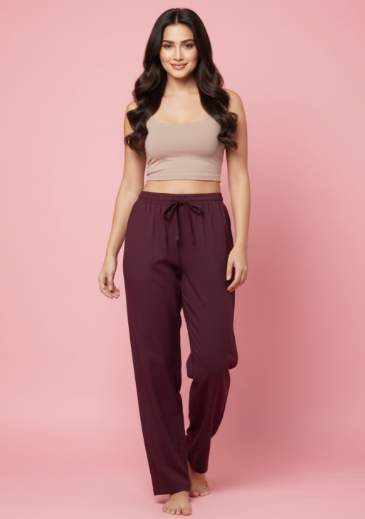 PANTS REYON-MAROON-2003-166060