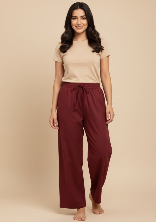 PANTS REYON-ROSE WOOD-2003-166060